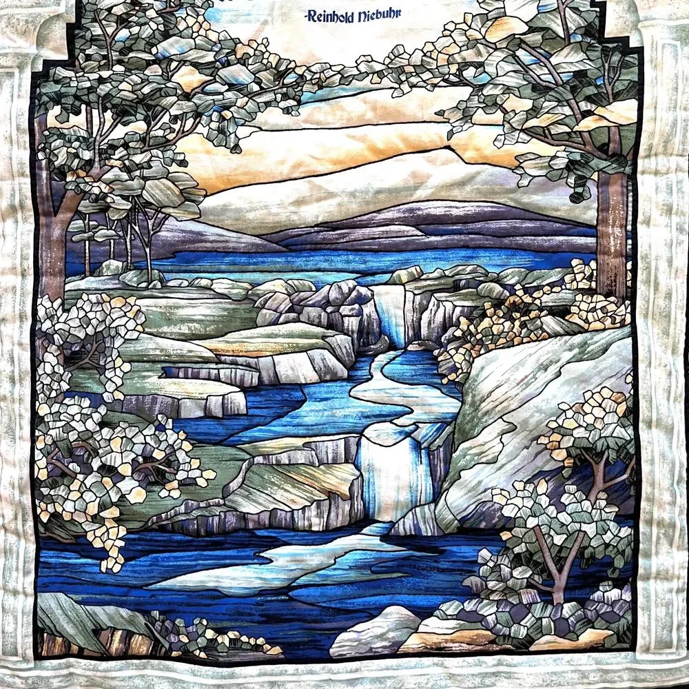 Finished Serenity Prayer Quilt Panel Fabric Art Wall Hanging Tapestry Signed